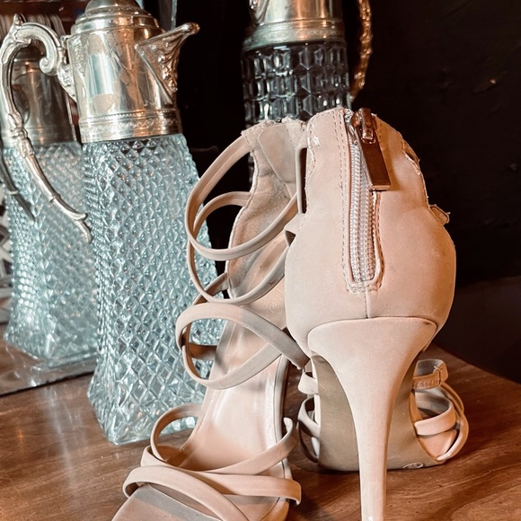 Gently used, almost like new Anne Michelle strapped nude heels. - Picture 2 of 4